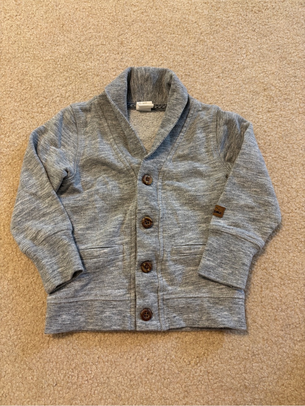 H&M Toddler Collar Button Up Cardigan Jacket Gray Size 9-12 Months